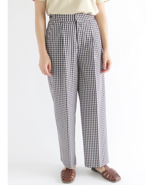 Lugnoncure（ルノンキュール）の「【BRING Material】タブ付パンツ（その他パンツ・レディース・ブルー/ベージュ/ブラック・ﾌﾘ-）」の2枚目の写真