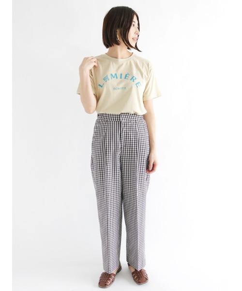 Lugnoncure（ルノンキュール）の「【BRING Material】タブ付パンツ（その他パンツ・レディース・ブルー/ベージュ/ブラック・ﾌﾘ-）」の5枚目の写真