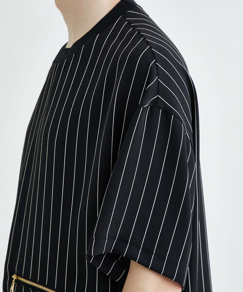 CULLNI(クルニ)の「STUDIOUS別注 WIDE STRIPE COMBI PO(Tシャツ/カットソー・メンズ・ブラック/ネイビー・1/2)」の10枚目の写真