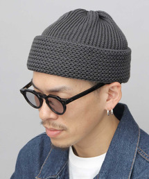 Mr.COVER | Mr.COVER / ミスターカバー / 日本製 オーガニックコットン 切り替え編み ワイド ロールニットキャップ / ニット帽 / コットンニットワッチ / 抗菌防臭 / 矢振り編み / 畔編み(ニットキャップ/ビーニー)