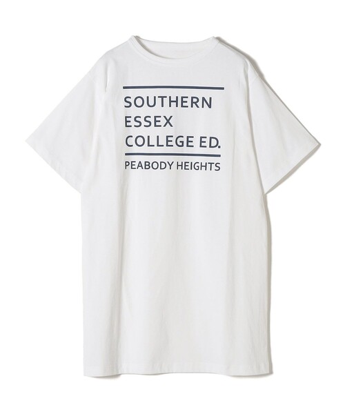 SHIPS（シップス）の「【SHIPS別注】Goodwear Aラインチュニック◆（Tシャツ/カットソー・レディース・チャコールグレー/ライトホワイト/ベージュ/グリーン・ONE SIZE）」の5枚目の写真