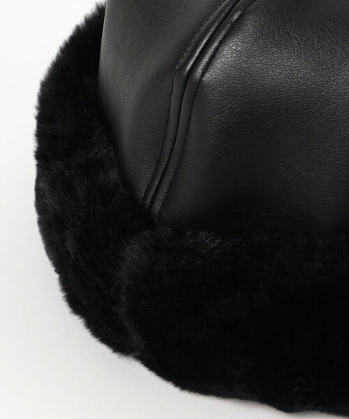 Ray BEAMS（レイビームス）の「Ray BEAMS / フェイクレザー ロール キャップ（キャップ・レディース・ブラック/ベージュ・ONE SIZE）」の13枚目の写真