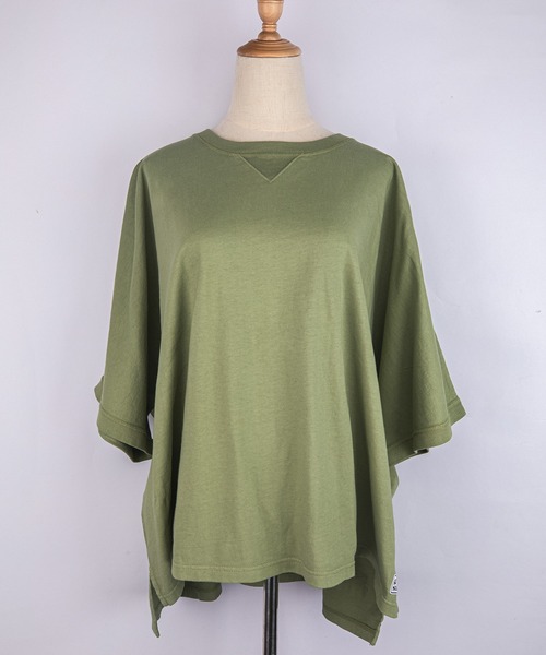 grn（ジーアールエヌ）の「［grn ジーアールエヌ］U.S.COTTON "MAINICHI TEE" 米綿天竺 半袖 ワイドTシャツ【SOLID/TIE-DYE】（Tシャツ/カットソー・レディース・ライトグリーン/グレー系その他/ホワイト/イエロー系その他/ライトブルー/スモークグレー/ブルー系その他/ベージュ/ラベンダー・FREE）」の5枚目の写真