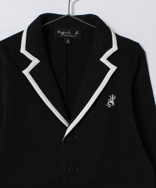 agnes b.（アニエスベー）の「J630 E VESTE キッズ ジャケット（テーラードジャケット・キッズ・ブラック・8YEAR/10YEAR/12YEAR/6YEAR）」の3枚目の写真