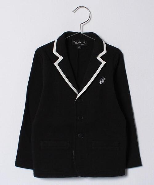 agnes b.（アニエスベー）の「J630 E VESTE キッズ ジャケット（テーラードジャケット・キッズ・ブラック・8YEAR/10YEAR/12YEAR/6YEAR）」の7枚目の写真