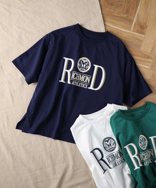HONEYSUCKLE ROSE(ハニーサックルローズ)の「【HONEYSUCKLE ROSE】リッチモンドロゴTシャツ(Tシャツ/カットソー・レディース・グリーン/ホワイト/ネイビー・L/M)」の5枚目の写真