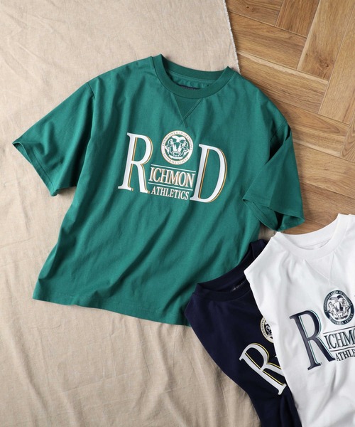 HONEYSUCKLE ROSE(ハニーサックルローズ)の「【HONEYSUCKLE ROSE】リッチモンドロゴTシャツ(Tシャツ/カットソー・レディース・グリーン/ホワイト/ネイビー・L/M)」の6枚目の写真