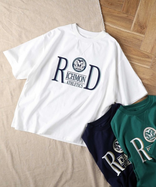 HONEYSUCKLE ROSE(ハニーサックルローズ)の「【HONEYSUCKLE ROSE】リッチモンドロゴTシャツ(Tシャツ/カットソー・レディース・グリーン/ホワイト/ネイビー・L/M)」の7枚目の写真