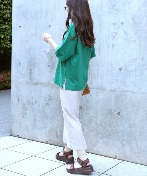 HONEYSUCKLE ROSE(ハニーサックルローズ)の「【HONEYSUCKLE ROSE】リッチモンドロゴTシャツ(Tシャツ/カットソー・レディース・グリーン/ホワイト/ネイビー・L/M)」の14枚目の写真