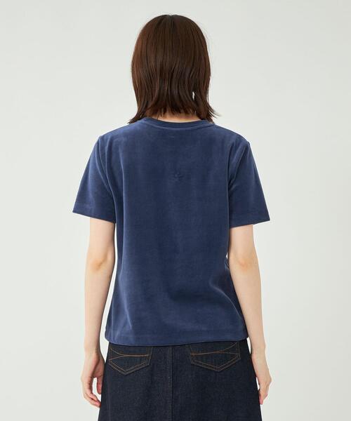green label relaxing(グリーンレーベルリラクシング)の「<CO PROJECT>ソフトベロア Tシャツ(Tシャツ/カットソー・レディース・ネイビー/ナチュラル/オレンジ系その他・FREE)」の9枚目の写真