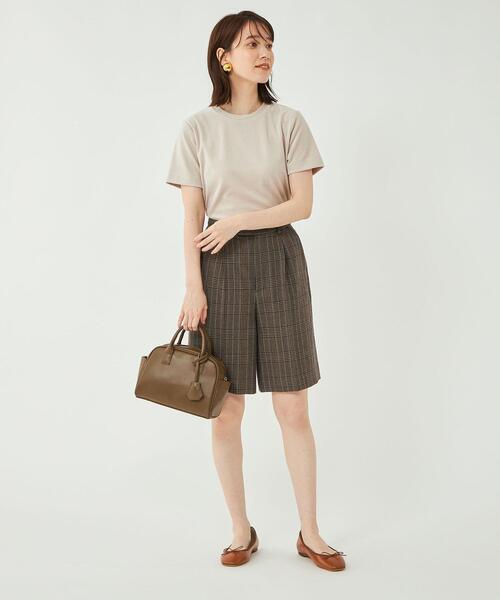 green label relaxing(グリーンレーベルリラクシング)の「<CO PROJECT>ソフトベロア Tシャツ(Tシャツ/カットソー・レディース・ネイビー/ナチュラル/オレンジ系その他・FREE)」の12枚目の写真