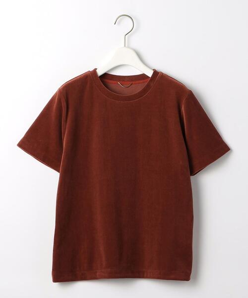 green label relaxing(グリーンレーベルリラクシング)の「<CO PROJECT>ソフトベロア Tシャツ(Tシャツ/カットソー・レディース・ネイビー/ナチュラル/オレンジ系その他・FREE)」の22枚目の写真