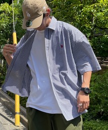 U.S. POLO ASSN. | ∴WEGO by こーせ/【ZOZOTOWN限定】USPOLO 5分袖BIGシャツ(シャツ/ブラウス)