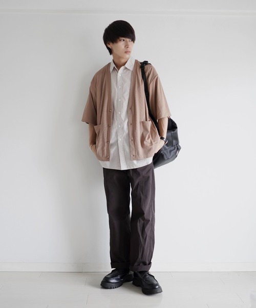 U.S. POLO ASSN.(ユーエスポロアッスン)の「∴WEGO/U.S.POLO ASSN.別注5分袖BIGシャツ(シャツ/ブラウス・メンズ・ブラック系その他2/ベージュ系その他2・FREE)」の10枚目の写真