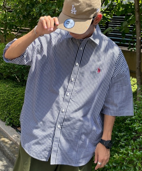 U.S. POLO ASSN.(ユーエスポロアッスン)の「∴WEGO/U.S.POLO ASSN.別注5分袖BIGシャツ(シャツ/ブラウス・メンズ・ブラック系その他2/ベージュ系その他2・FREE)」の18枚目の写真