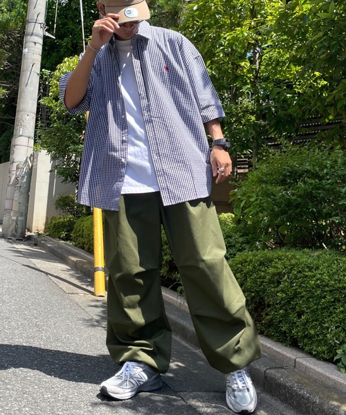 U.S. POLO ASSN.(ユーエスポロアッスン)の「∴WEGO/U.S.POLO ASSN.別注5分袖BIGシャツ(シャツ/ブラウス・メンズ・ブラック系その他2/ベージュ系その他2・FREE)」の16枚目の写真