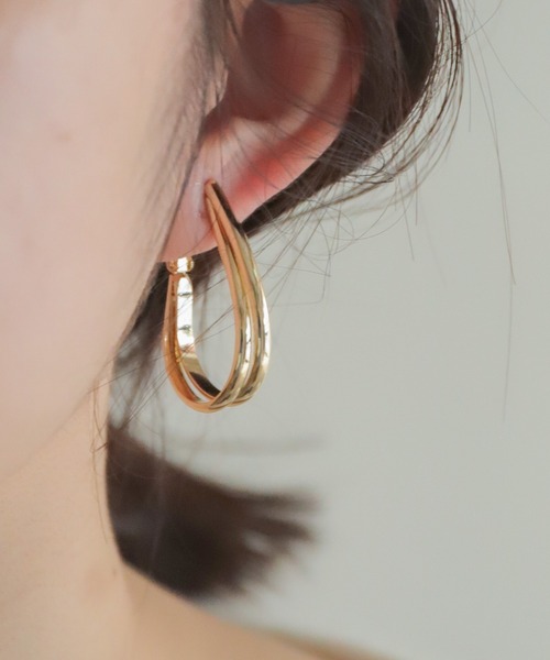 rapiecage（ラピエサージュ）の「WラインドロップHOOPイヤリング（イヤリング）」 WEAR