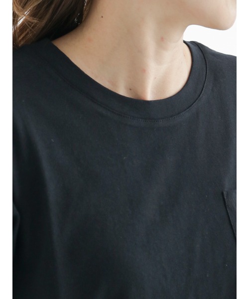 Lugnoncure（ルノンキュール）の「刺繍ロゴTシャツ（Tシャツ/カットソー・レディース・ブラック/ベージュ/オフホワイト/サックスブルー・ﾌﾘ-）」の17枚目の写真