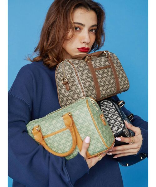 EVRIS（エヴリス）の「ERモノグラムボストンバッグ（ボストンバッグ・レディース・ブラック/ブラウン/グリーン・FREE）」の5枚目の写真