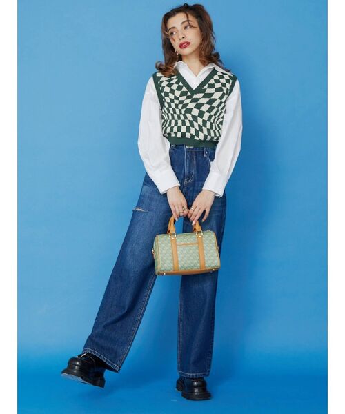 EVRIS（エヴリス）の「ERモノグラムボストンバッグ（ボストンバッグ・レディース・ブラック/ブラウン/グリーン・FREE）」の8枚目の写真