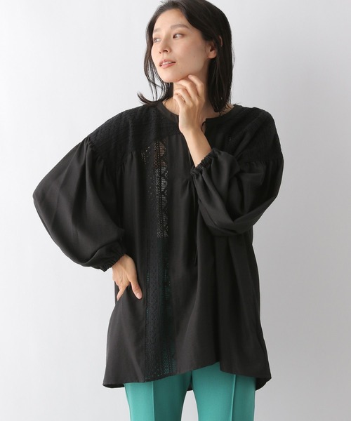 LEPSIM(レプシィム)の「レースブラウス 298970(シャツ/ブラウス・レディース・ブラック/オフホワイト/ブルー・FREE)」の2枚目の写真