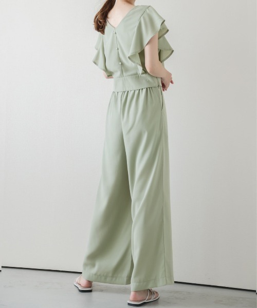 SUGAR BISKET（シュガービスケット）の「2wayトップスセットアップ（セットアップ・レディース・スモークピンク/グリーン系その他/サンドベージュ/マスタード/ブラック・M/L）」の18枚目の写真