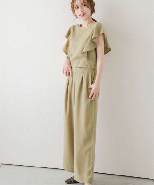 SUGAR BISKET（シュガービスケット）の「2wayトップスセットアップ（セットアップ・レディース・スモークピンク/グリーン系その他/サンドベージュ/マスタード/ブラック・M/L）」の10枚目の写真