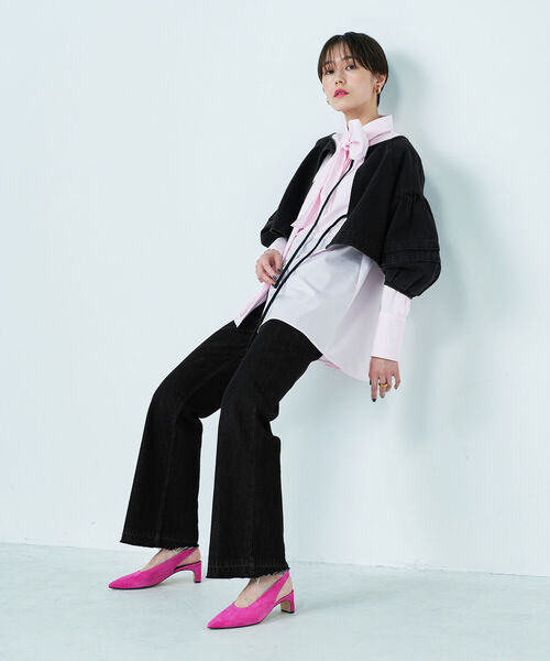 Rie Miller（リエミラー）の「前後2WAY袖ボリュームデニムブラウス（シャツ/ブラウス・レディース・ブラック/インディゴブルー・FREE）」の21枚目の写真