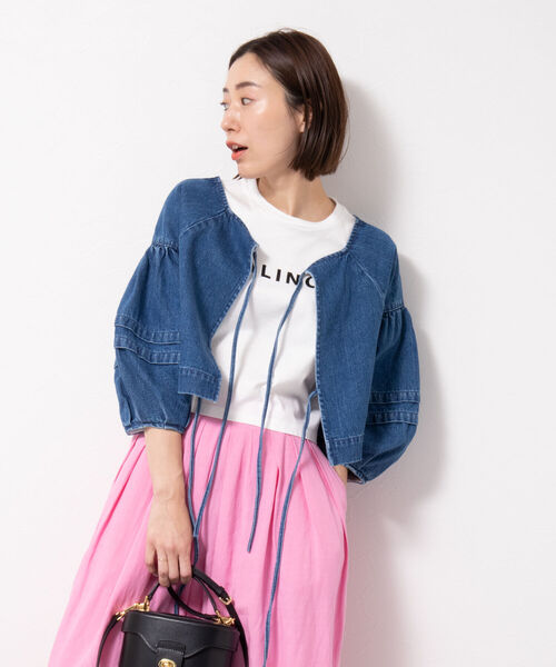 Rie Miller（リエミラー）の「前後2WAY袖ボリュームデニムブラウス（シャツ/ブラウス・レディース・ブラック/インディゴブルー・FREE）」の10枚目の写真