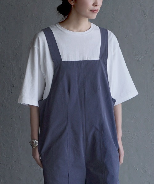 apartment department(アパートメントデパートメント)の「アメリカンドライ天竺 ワイドTシャツ(Tシャツ/カットソー・レディース・ネイビー/キナリ/カーキ/オフホワイト/杢グレー・M)」の1枚目の写真