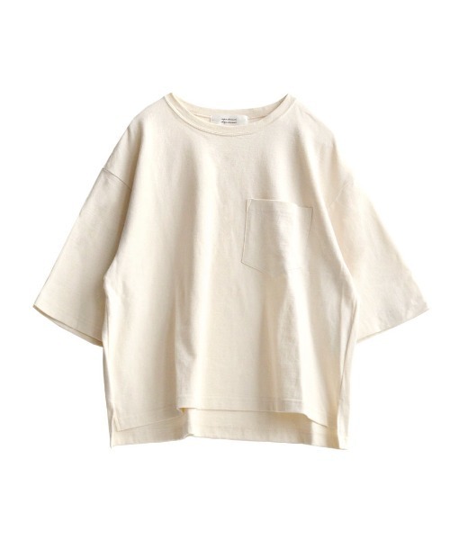 apartment department(アパートメントデパートメント)の「アメリカンドライ天竺 ワイドTシャツ(Tシャツ/カットソー・レディース・ネイビー/キナリ/カーキ/オフホワイト/杢グレー・M)」の7枚目の写真