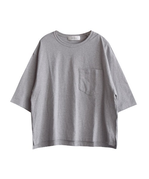 apartment department(アパートメントデパートメント)の「アメリカンドライ天竺 ワイドTシャツ(Tシャツ/カットソー・レディース・ネイビー/キナリ/カーキ/オフホワイト/杢グレー・M)」の14枚目の写真