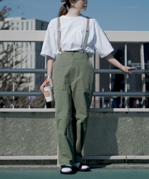 apartment department(アパートメントデパートメント)の「アメリカンドライ天竺 ワイドTシャツ(Tシャツ/カットソー・レディース・ネイビー/キナリ/カーキ/オフホワイト/杢グレー・M)」の15枚目の写真