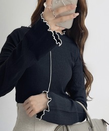 classicalelf | 一枚で美人見え。2way配色メロウシャーリングトップス(Tシャツ/カットソー)