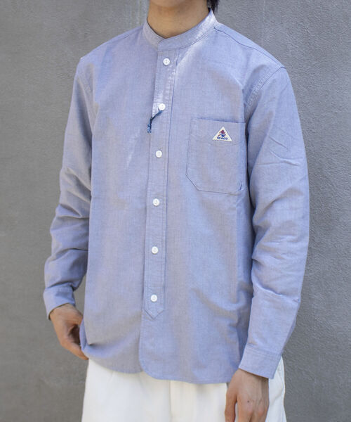 GEVACO（ゲバコ）の「＼好評につき再販開始／【GEVACO/ゲバコ】バンドカラーOX ロングスリーブシャツ（シャツ/ブラウス・メンズ・オフホワイト/グレー系その他/グレイッシュブルー・S/M/L）」の9枚目の写真