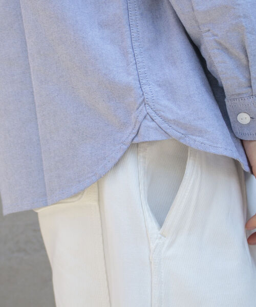 GEVACO（ゲバコ）の「＼好評につき再販開始／【GEVACO/ゲバコ】バンドカラーOX ロングスリーブシャツ（シャツ/ブラウス・メンズ・オフホワイト/グレー系その他/グレイッシュブルー・S/M/L）」の15枚目の写真