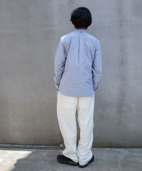 GEVACO（ゲバコ）の「＼好評につき再販開始／【GEVACO/ゲバコ】バンドカラーOX ロングスリーブシャツ（シャツ/ブラウス・メンズ・オフホワイト/グレー系その他/グレイッシュブルー・S/M/L）」の20枚目の写真