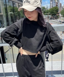 OLIVE des OLIVE | ハイネッククロップドプルオーバー(スウェット)