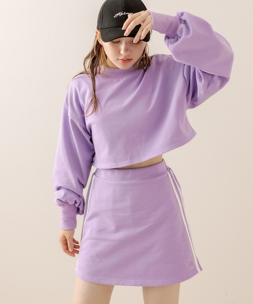 OLIVE des OLIVE（オリーブデオリーブ）の「ハイネッククロップドプルオーバー（スウェット・レディース・ピンク/パープル/ブラック・FREE）」の20枚目の写真