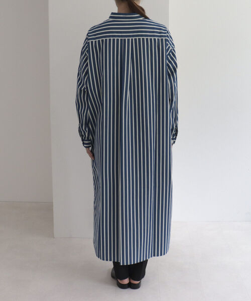 GEVACO（ゲバコ）の「【GEVACO/ゲバコ】ストライプレギュラーカラーロングスリーブ ワンピース（シャツワンピース・レディース・ブルー系その他/ブラック系その他・38）」の13枚目の写真