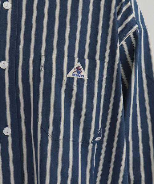 GEVACO（ゲバコ）の「【GEVACO/ゲバコ】ストライプレギュラーカラーロングスリーブ ワンピース（シャツワンピース・レディース・ブルー系その他/ブラック系その他・38）」の14枚目の写真