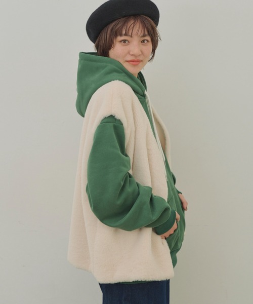 MERLOT（メルロー）の「裏起毛フーディ（パーカー・レディース・グレー/ブルー/グリーン・FREE）」の17枚目の写真
