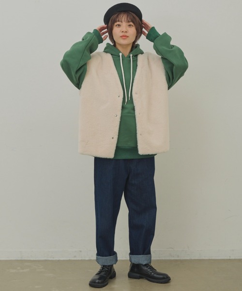 MERLOT（メルロー）の「裏起毛フーディ（パーカー・レディース・グレー/ブルー/グリーン・FREE）」の20枚目の写真