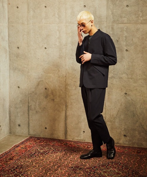 TAUPE(トープ)の「TAUPE/トープ/2WAYナイロンカーディガンジャケット(テーラードジャケット・メンズ・ブラック・2)」の6枚目の写真