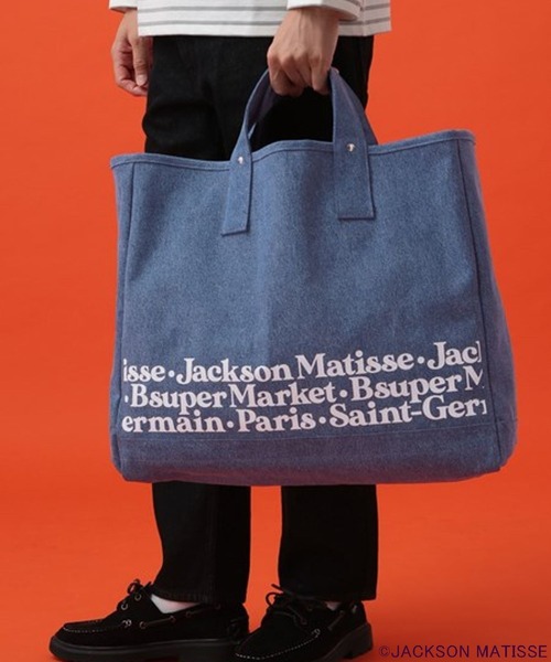 JACKSON MATISSE(ジャクソンマティス)の「【JACKSON MATISSE(ジャクソンマティス)×BAYFLOW】トートバッグ(トートバッグ・メンズ・クリアブルー/ナチュラル・FREE)」の2枚目の写真