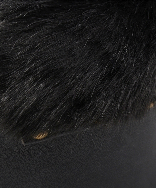 WEGO（ウィゴー）の「WEGO/ファーウェッジサンダル（サンダル・レディース・ブラック/ベージュ・MEDIUM/LARGE）」の10枚目の写真