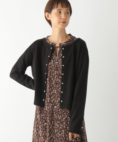 LEPSIM（レプシィム）の「スナップボタンショート丈プルオーバー　299523（カーディガン/ボレロ・レディース・ブラック/ピンク/グリーン・FREE）」の2枚目の写真