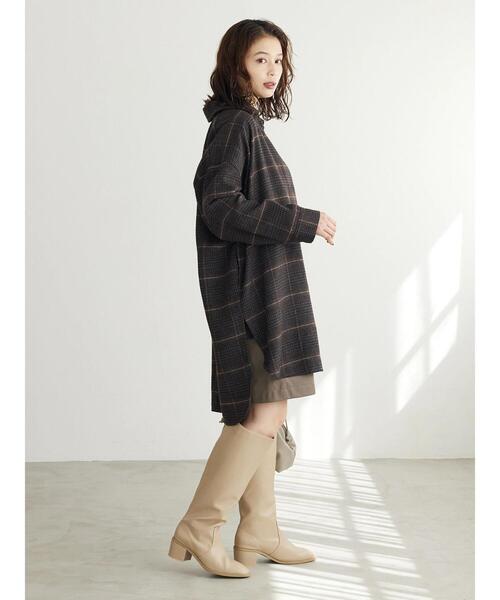 Green　Parks（グリーンパークス）の「フェイクレザーハーフパンツ（その他パンツ・レディース・ブラック/ブラウン・FREE）」の6枚目の写真