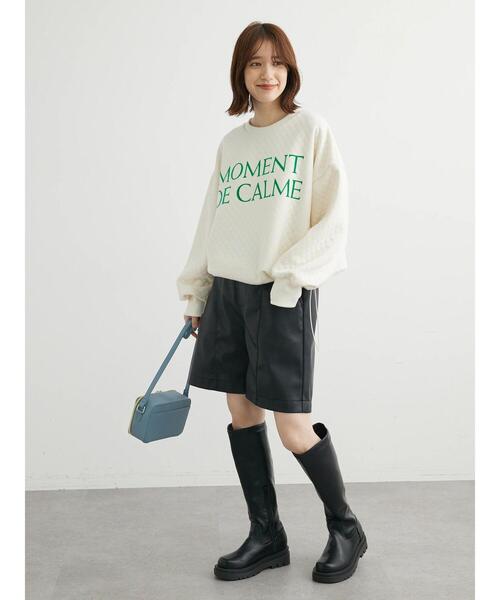 Green　Parks（グリーンパークス）の「フェイクレザーハーフパンツ（その他パンツ・レディース・ブラック/ブラウン・FREE）」の18枚目の写真