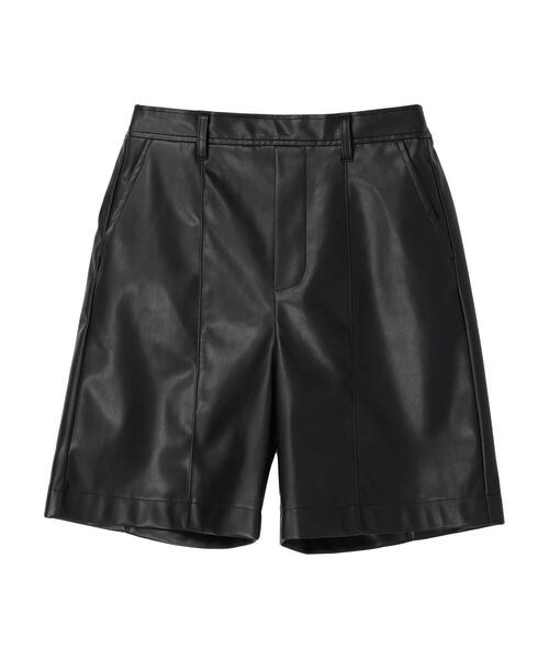 Green　Parks（グリーンパークス）の「フェイクレザーハーフパンツ（その他パンツ・レディース・ブラック/ブラウン・FREE）」の22枚目の写真